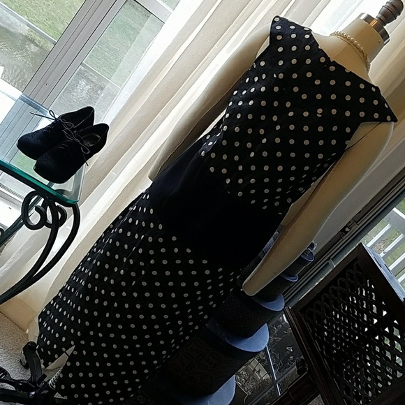 Unique YOON YOUNG VINTAGE 80's Polk-a-dot shift dress - Picture 4 of 9